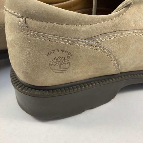 Timberland Mens Oxford lace up tan Dress Shoes 7 - Picture 6 of 10